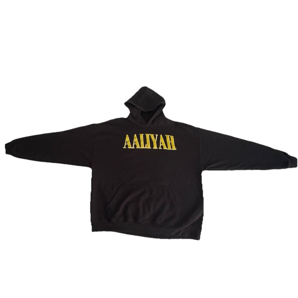 Aaliyah Japanese "Princess Of R&B" Graphic Hoodie Black Ripple Junction XL